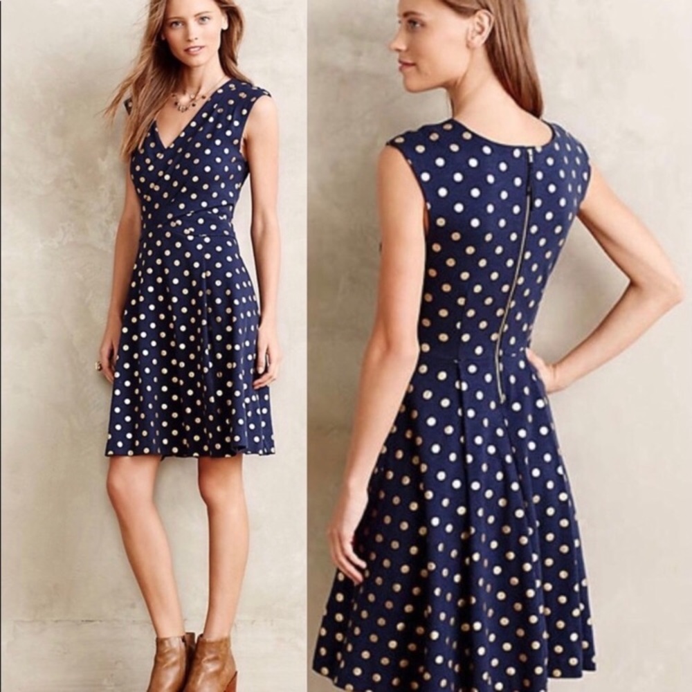 Maeve Anthropologie Ophira polka dot dress